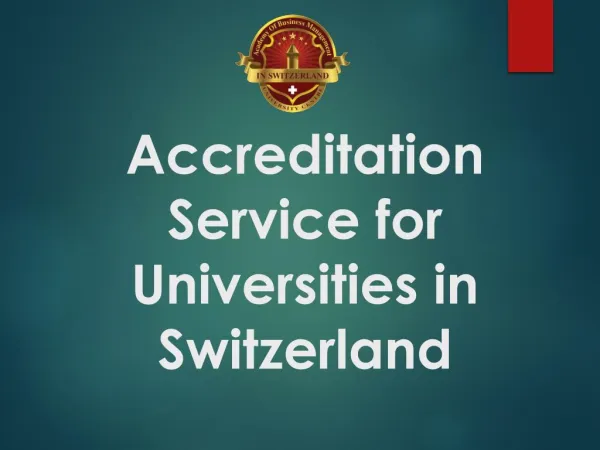 Accreditation Service for Universities in Switzerland