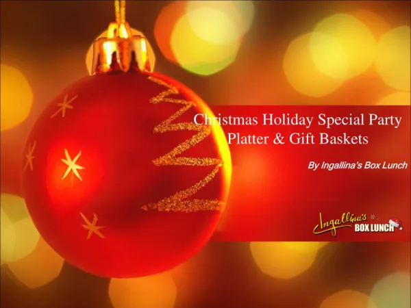 Christmas Holiday Special Party Platter & Gift Baskets