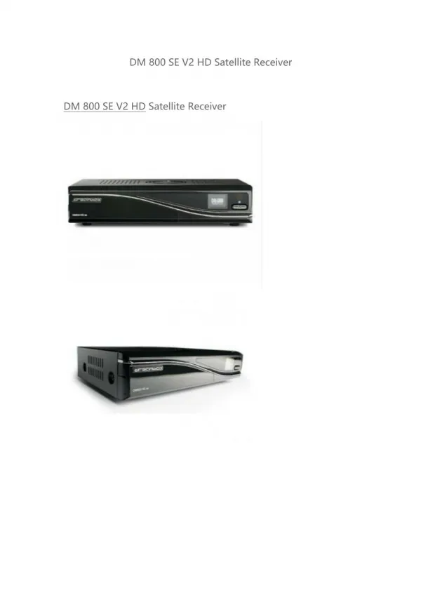 Dreambox DM 800 SE V2 HD WITH SIM 2.2 Card DVB-S2 Tuner HDMI USB eSATA