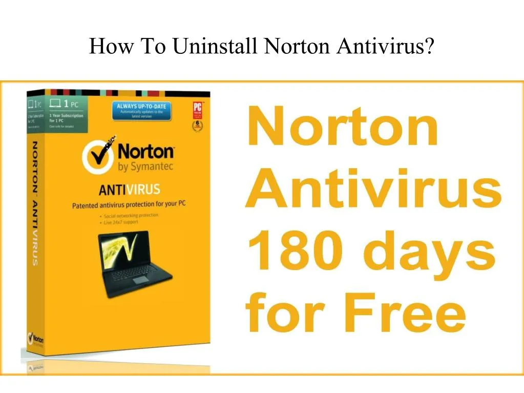 how to uninstall norton antivirus