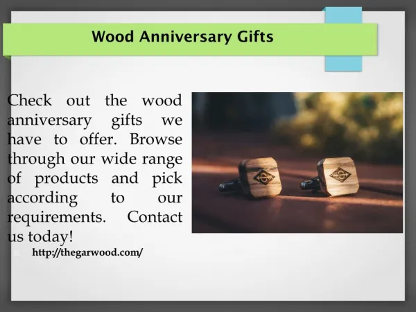 Wood Anniversary Gifts
