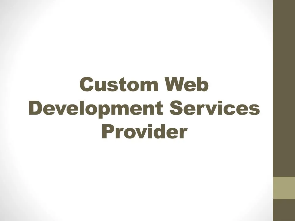 custom web development services provider