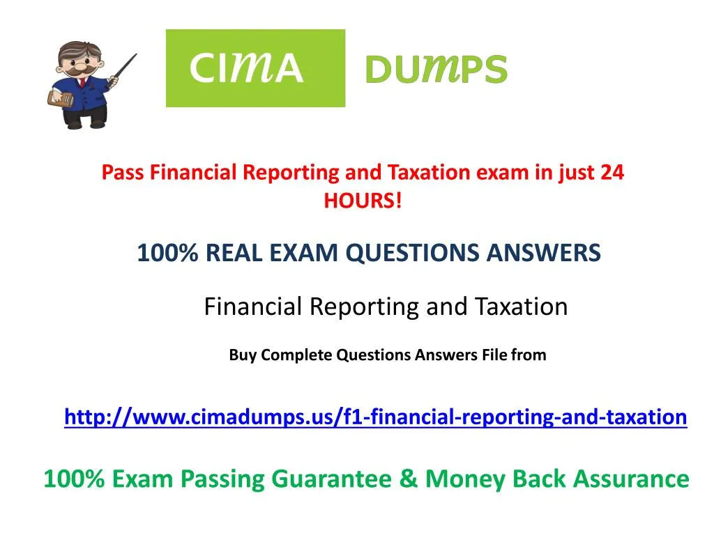 pass financial reporting and taxation exam in just 24 hours