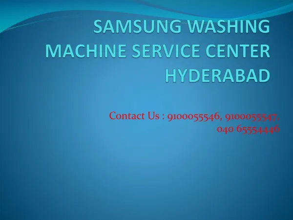 Samsung Washing machine Service Center Hyderabad.
