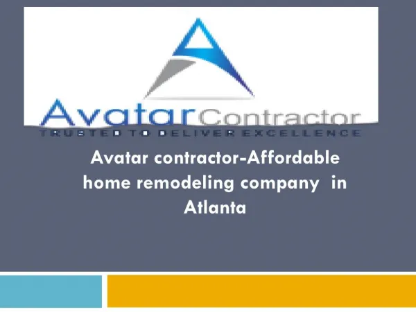 Avatar contractor-Affordable home remodeling company in Atlanta