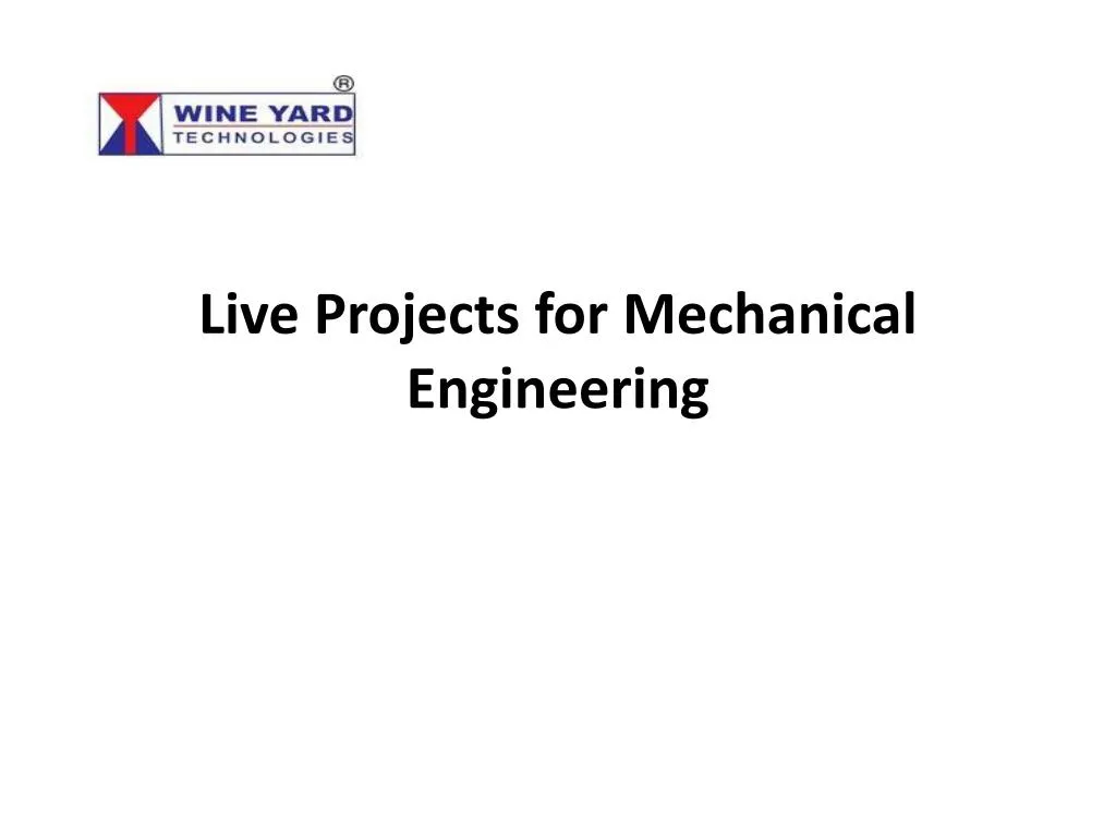 live projects for mechanical engineering