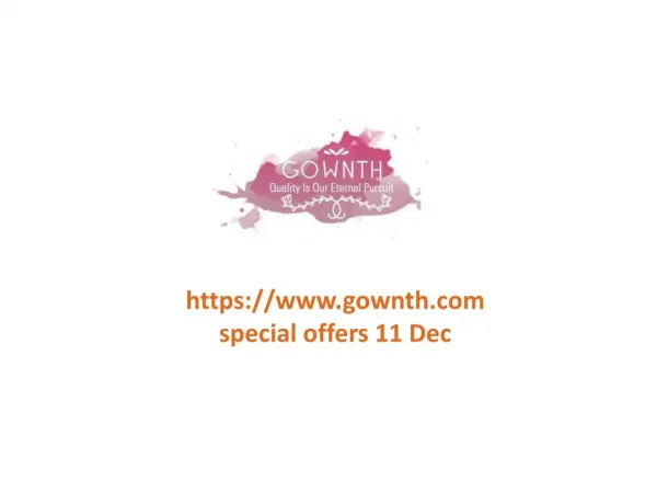 www.gownth.com special offers 11 Dec