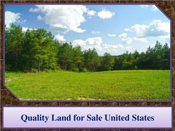Quality Land for Sale United States
