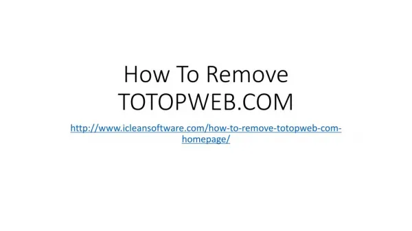 How to Remove Totopweb.com