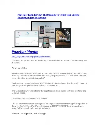 PageHat Plugin review - 65% Discount and FREE $14300 BONUS - slide 1