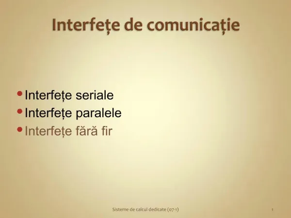 Interfete de comunicatie