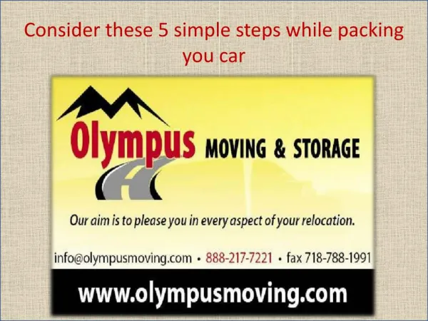 Consider these 5 simple steps while packing you car