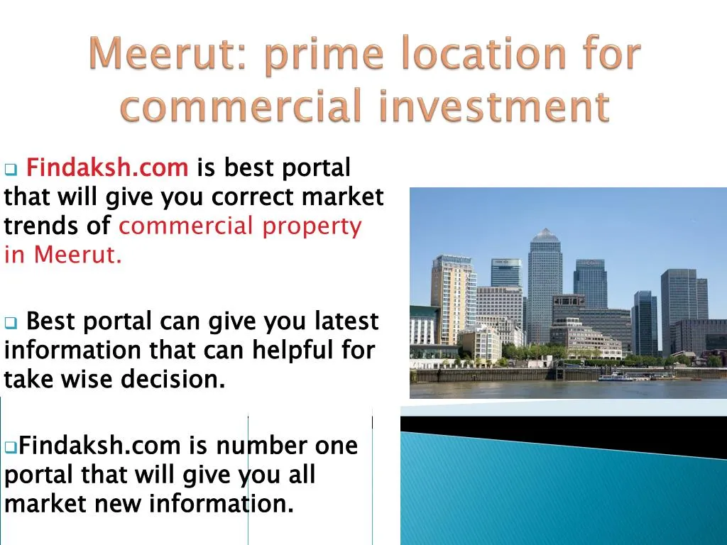 meerut prime location for commercial investment