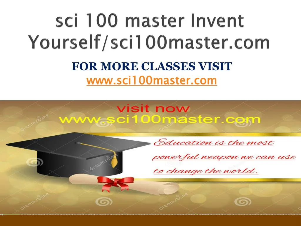 sci 100 master invent yourself sci100master com
