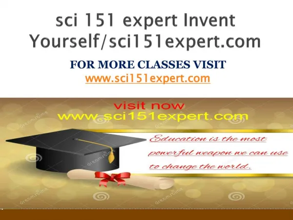 sci 151 expert Invent Yourself/sci151expert.com