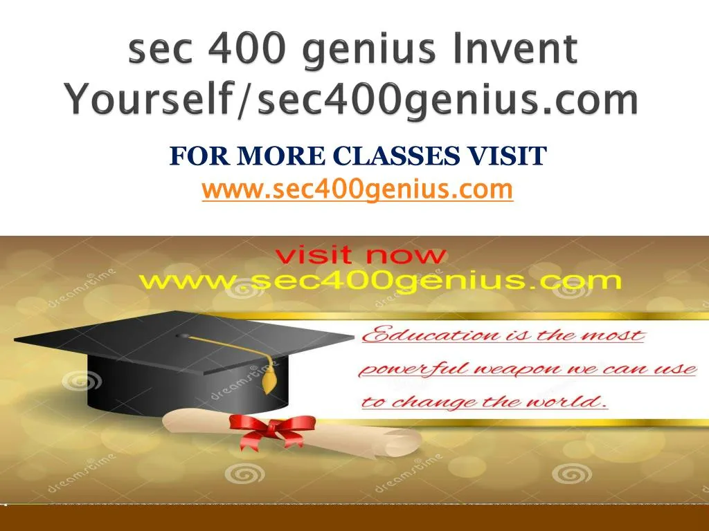 sec 400 genius invent yourself sec400genius com