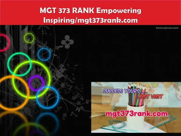 MGT 373 RANK Empowering Inspiring/mgt373rank.com