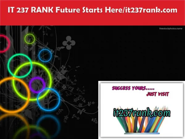 IT 237 RANK Future Starts Here/it237rank.com