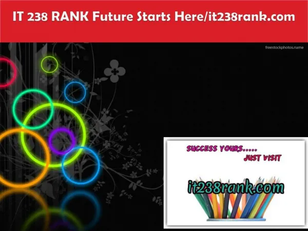 IT 238 RANK Future Starts Here/it238rank.com
