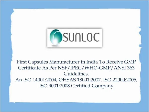 Why Sunil Healthcare Limited Is The Best HPMC Capsules Manufacturer