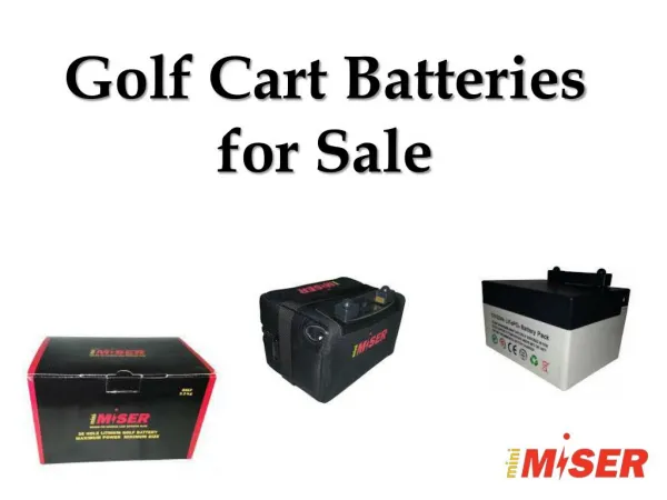 Golf Cart Batteries for Sale
