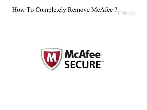 How to completely remove McAfee Antivirus ?