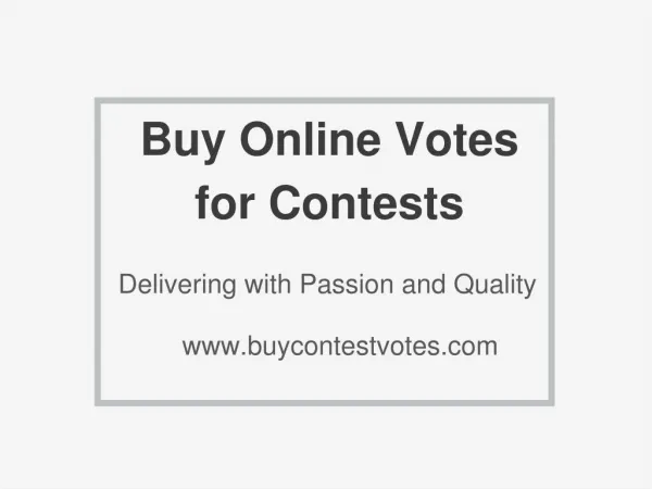 Buy Online Votes for Contest