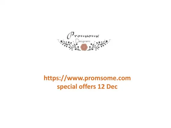 www.promsome.com special offers 12 Dec