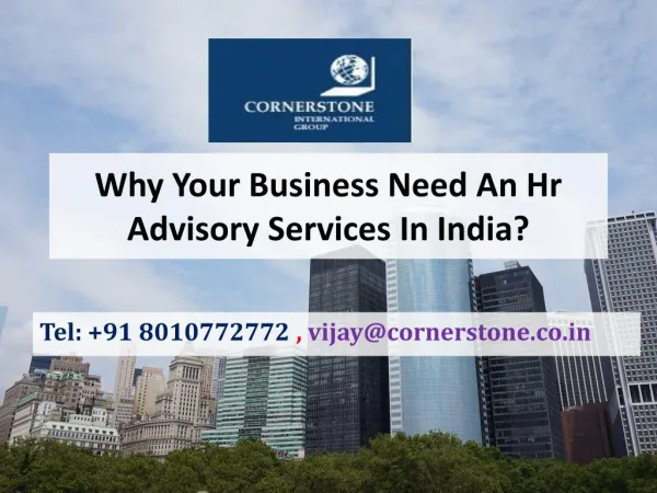 Why Your Business Need An Hr Advisory Services In India?