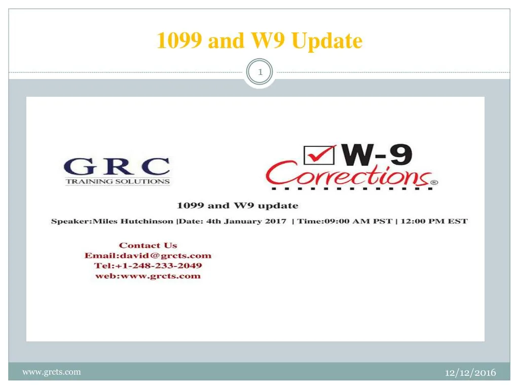 1099 and w9 update
