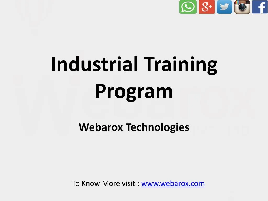 industrial training program
