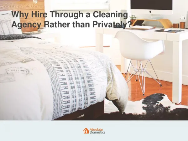 Why Hire a Cleaner Through a Cleaning Agency
