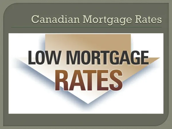 canadian mortgage rates