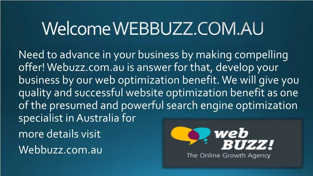welcome webbuzz com au