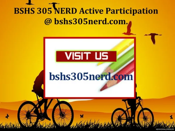 BSHS 305 NERD Active Participation / bshs305nerd.com
