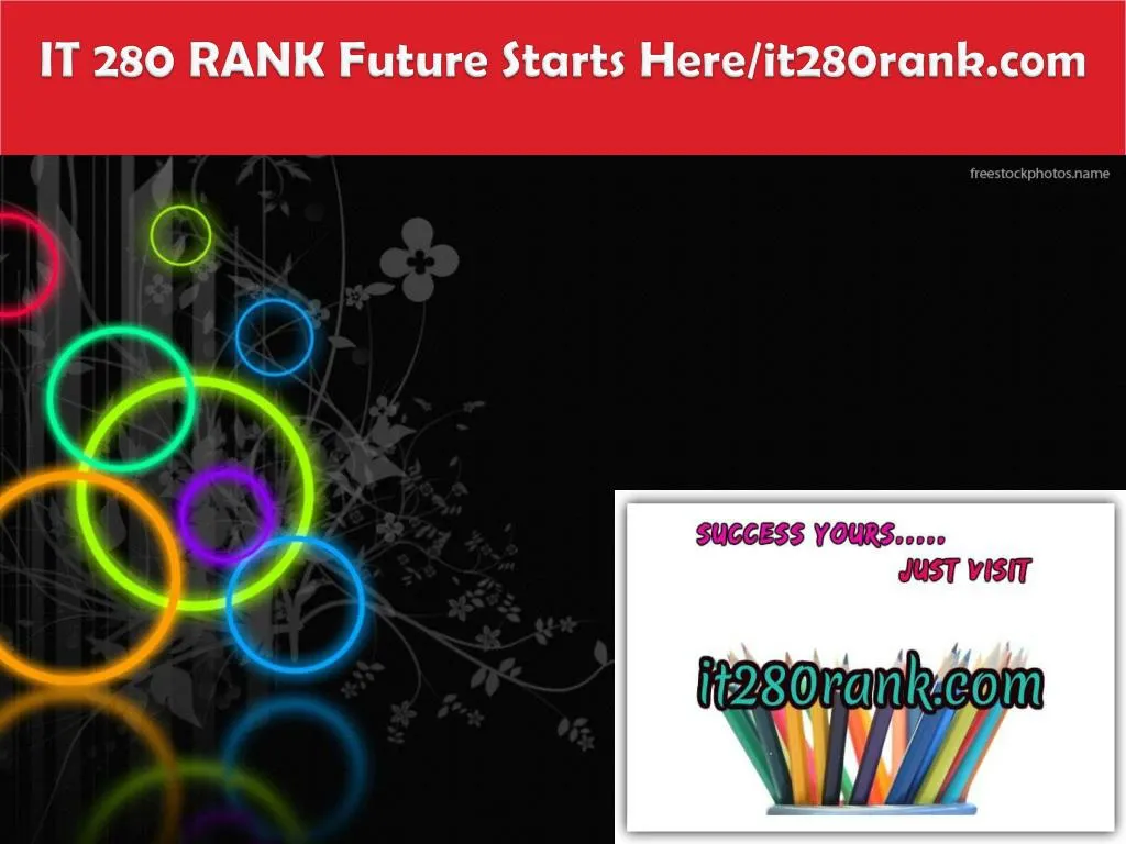 it 280 rank future starts here it280rank com