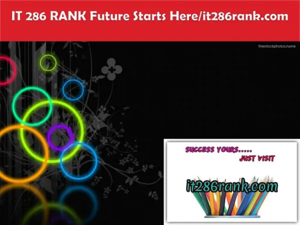 IT 286 RANK Future Starts Here/it286rank.com