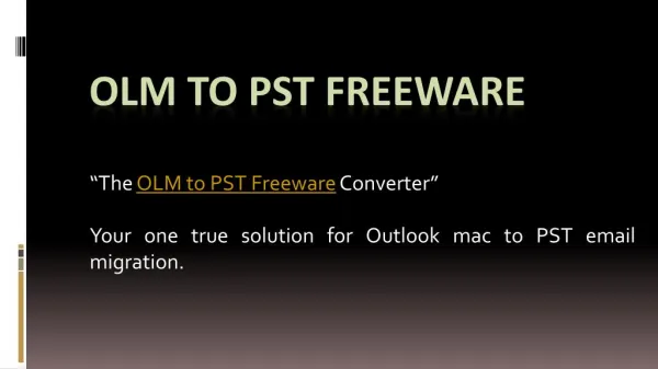 OLM to PST Freeware