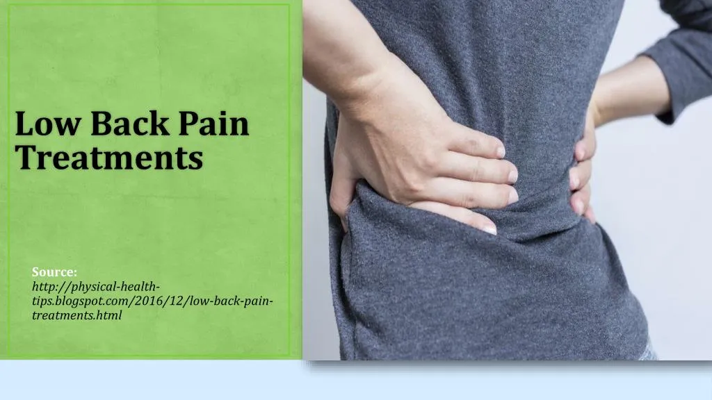 low back pain treatments