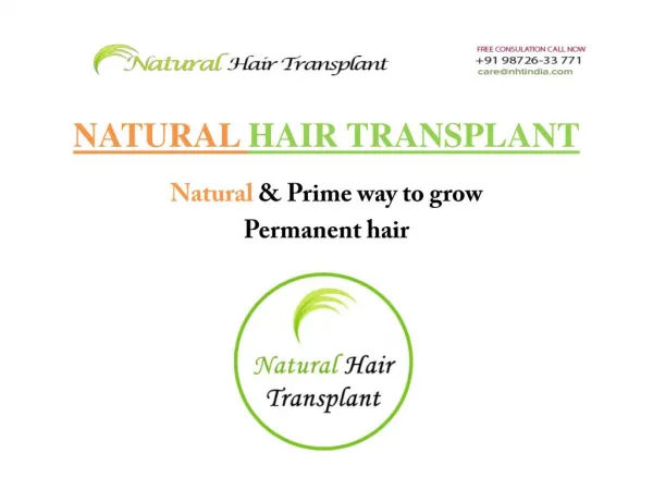 Hair Transplant in India - Natural Hair Transplant