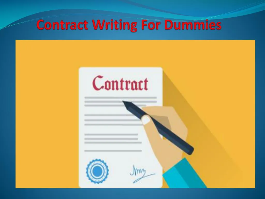 contract writing for dummies