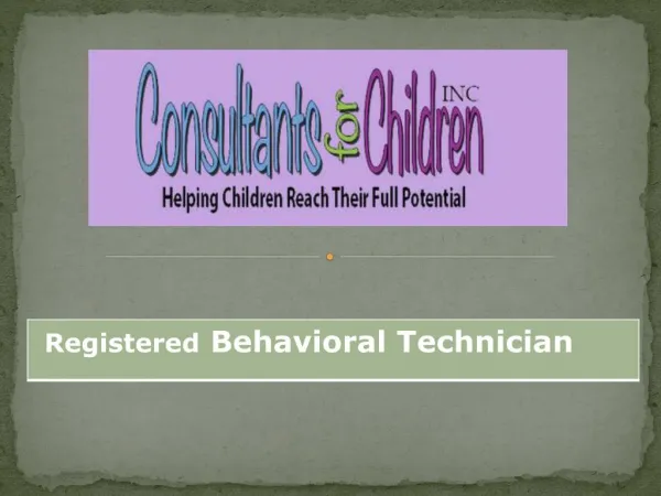 Registered Behavioral Technician