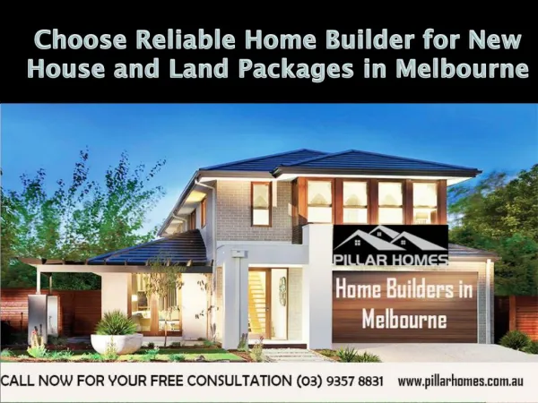 Choose the Home Builders in Melbourne for House and Land Packages