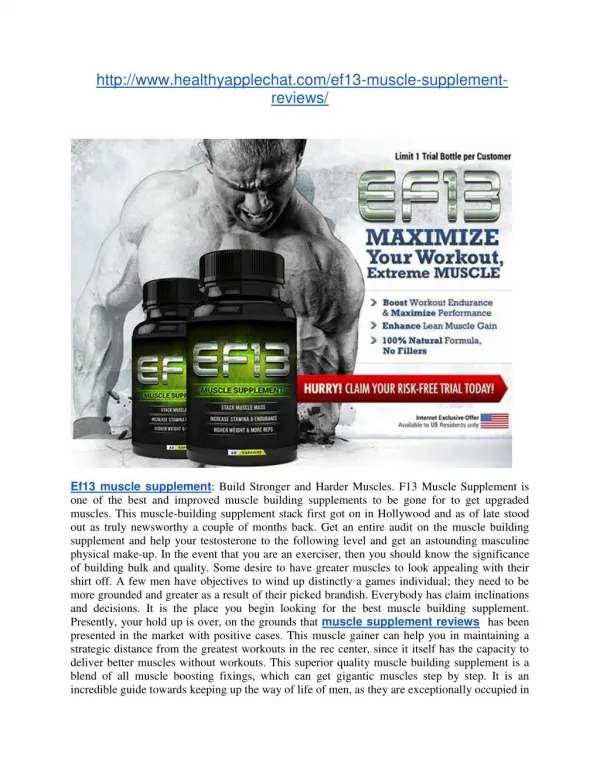 http://www.healthyapplechat.com/ef13-muscle-supplement-reviews/