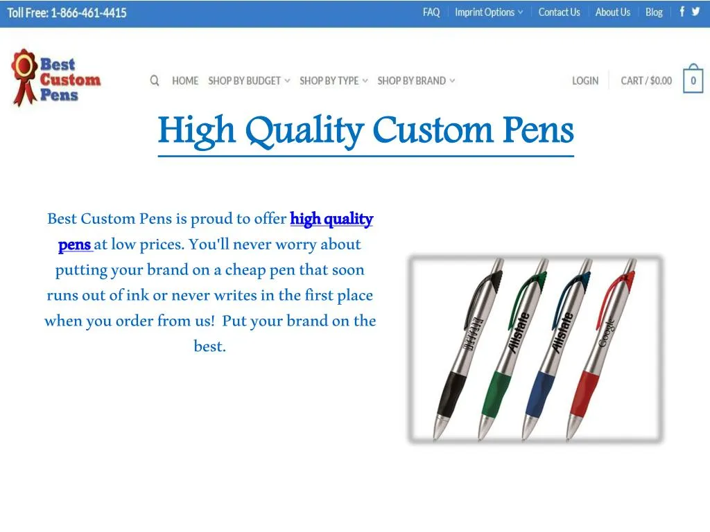 high quality custom pens