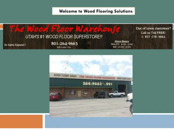 Welcome to Wood Flooring Solutions