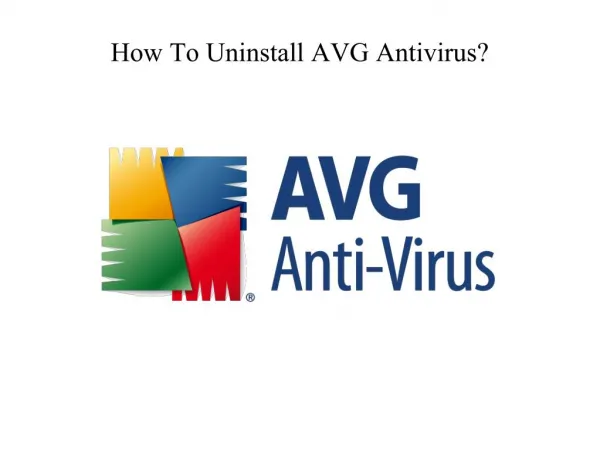 How to uninstall avg antivirus ?