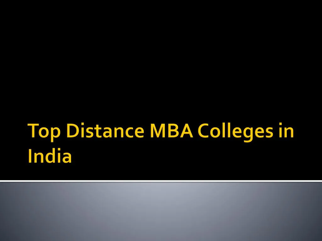 top distance mba colleges in india