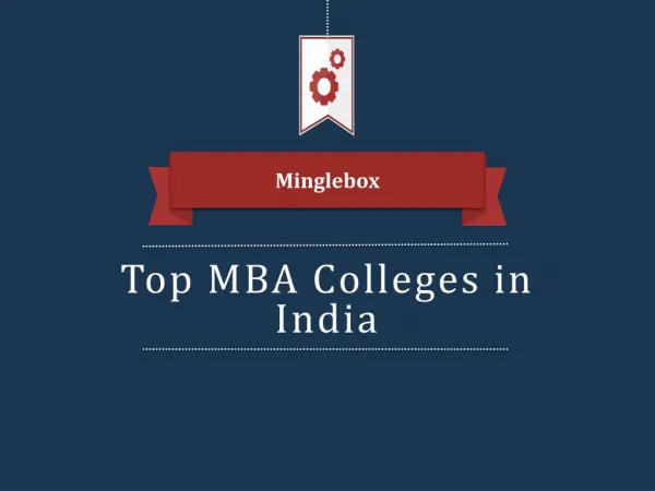 Top MBA Colleges in India