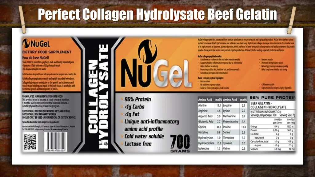 perfect collagen hydrolysate beef gelatin